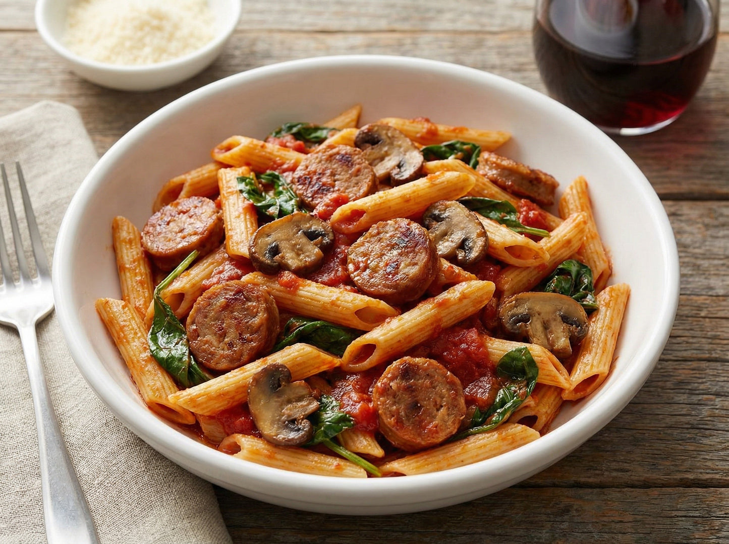 Sausage & Mushroom with Penne